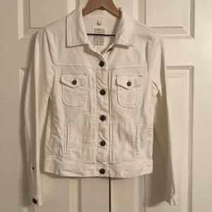 J. Crew White Denim Jacket